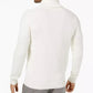 Sean John Men's Ribbed Shawl Collar Sweater White Size XX-Large