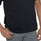 Kenneth Cole Reaction Men's Striped Collar Polo Shirt Black Size Medium