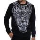 Sean John Men's Long Sleeve Printed Crewneck Sweater Black Size XXXX-Large