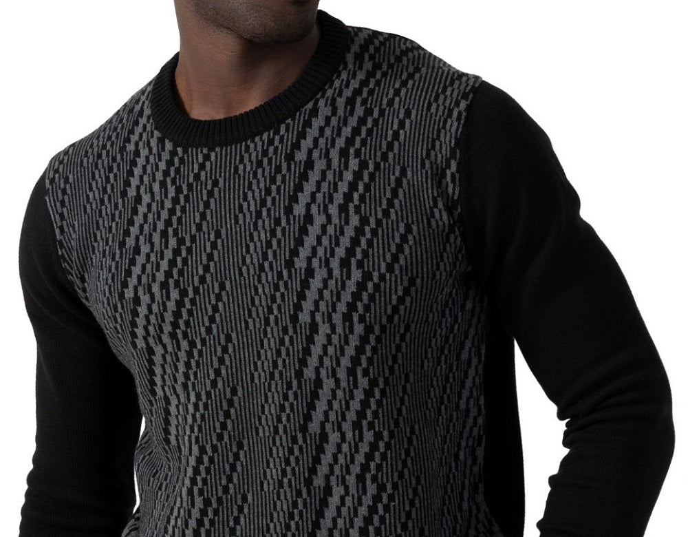 Sean John Men's Textured Knit Sweater Gray Size Small
