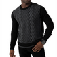 Sean John Men's Textured Knit Sweater Gray Size Small