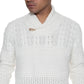 Sean John Men's Multi Pattern Shawl Collar Sweater White Size XXX-Large