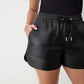 GSTQ Leather Drawstring Shorts Black S