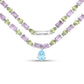 32.50 Carat Genuine Multi Stones .925 Sterling Silver Necklace