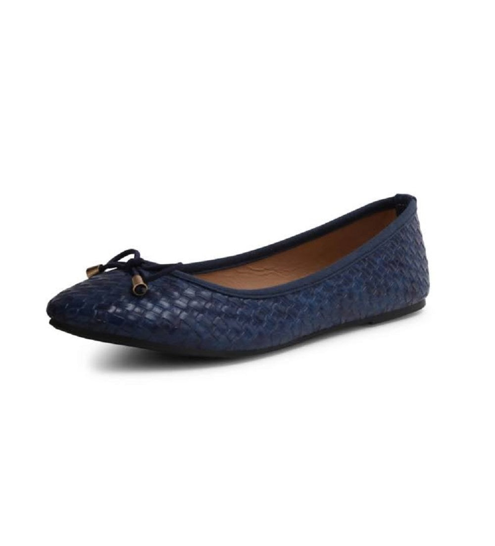 Wanted Women's Bellissa Woven Ballet Flat Shoes Blue Size 8.5M