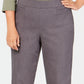 Alfred Dunner Women's Classic Allure Tummy Control Pull On Average Length Pants Gray Size 16W