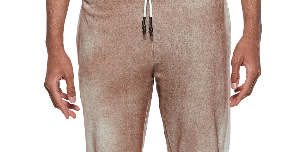 Eleven Paris Men's Sweatpant Workout Jogger Pants Beige Size Medium