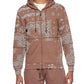 Eleven Paris Men's Paisley Print Zip Hoodie Brown Size XX-Large