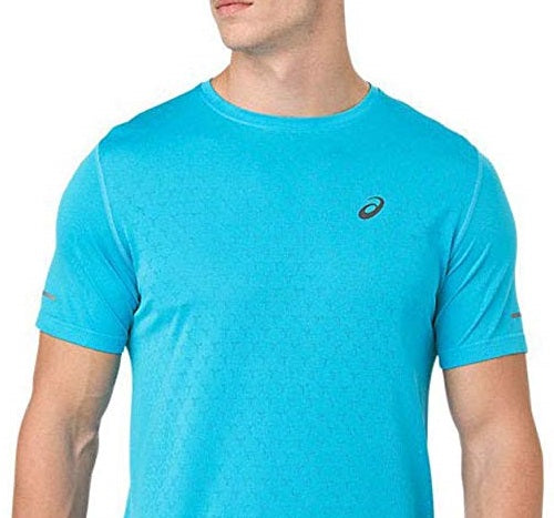 ASICS Men's Gel-Cool Short Sleeve Top Aquarium Small Blue Size Small