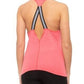 Adidas Women's 3 Stripe Tank Shock Red/Heather Red
