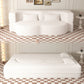 Modern Floor Sofa With Two Pillows Convertible Teddy Fabric Foam Filled Bed