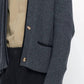 7115 By Szeki - V-neck Pockets Trimmed Cardigan