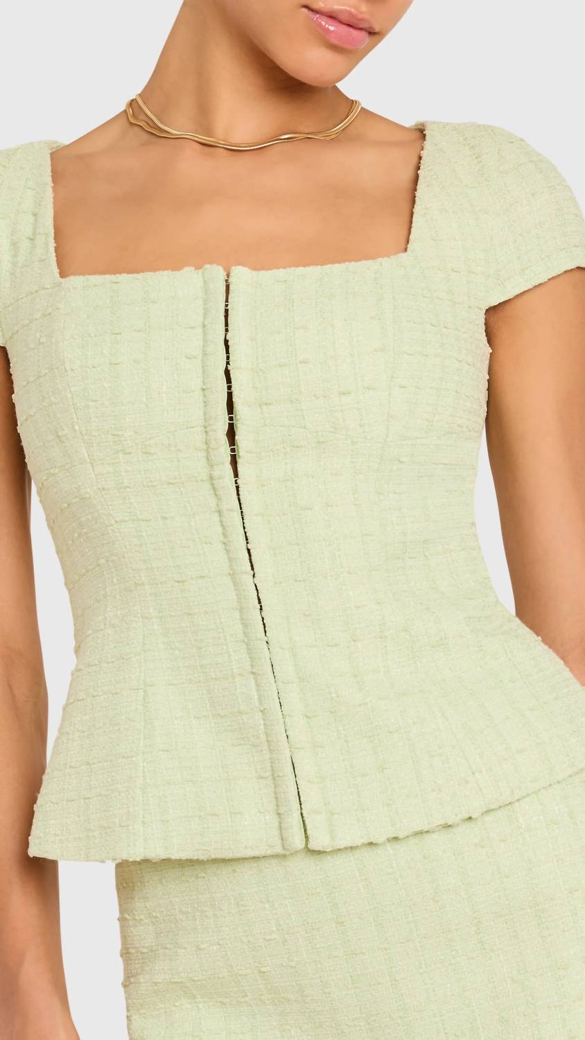 Amanda Uprichard - Short Sleeve Antonia Tweed Top