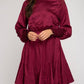She + Sky - Animal Jacquard Godet Dress