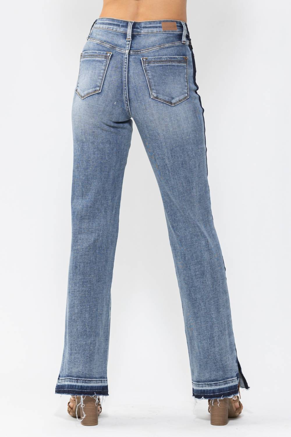 Judy Blue - High Waist Side Seam Detail Straight Leg