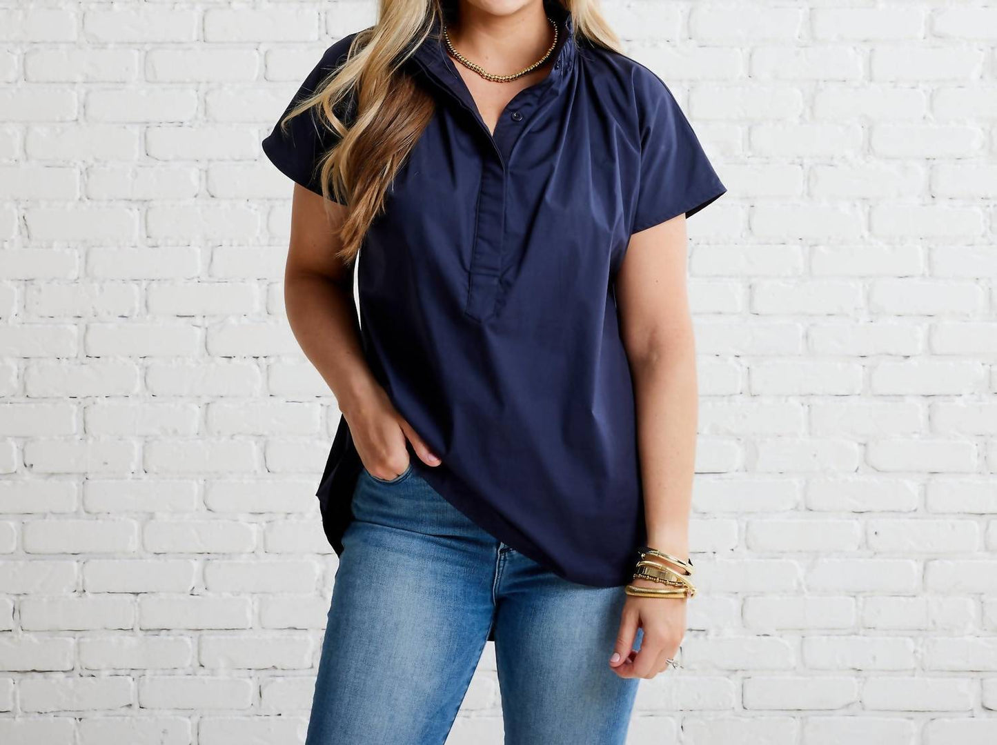 Caryn Lawn - Emily Short Sleeve Top