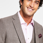 Bar III Men's Slim Fit Check Suit Separate Jacket Brown