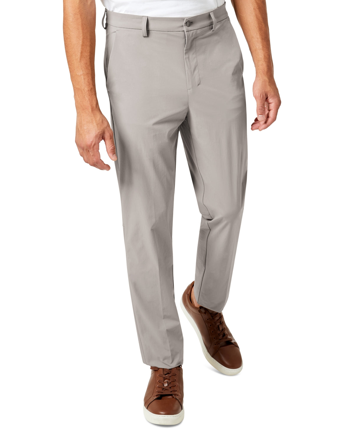 Calvin Klein Men's Slim Fit Tech Solid Performance Dress Pants Gray Size 36X32