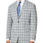 Tallia Men's Slim Fit Plaid Suit Jacket Gray Size 38