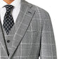 Tallia Men's Slim Fit Plaid Suit Jacket Gray Size 38