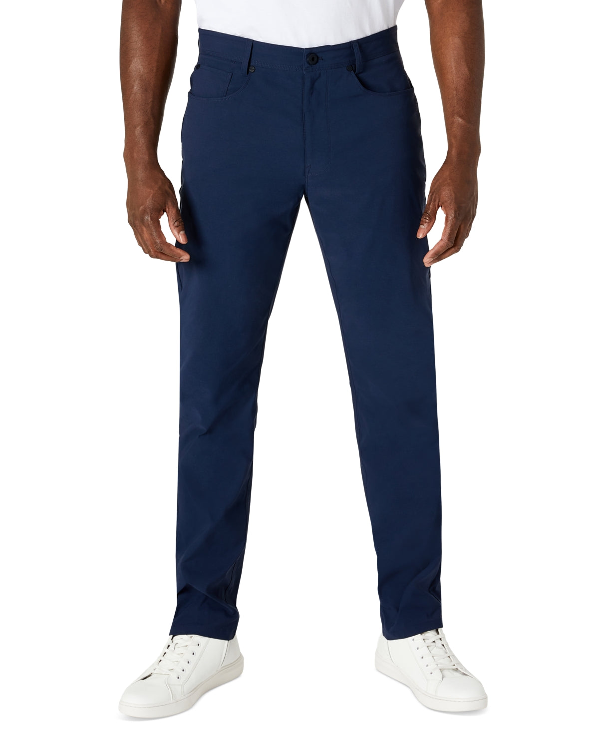 Kenneth Cole Men's Slim Fit 5 Pocket Tech Pants Blue Size 33X32