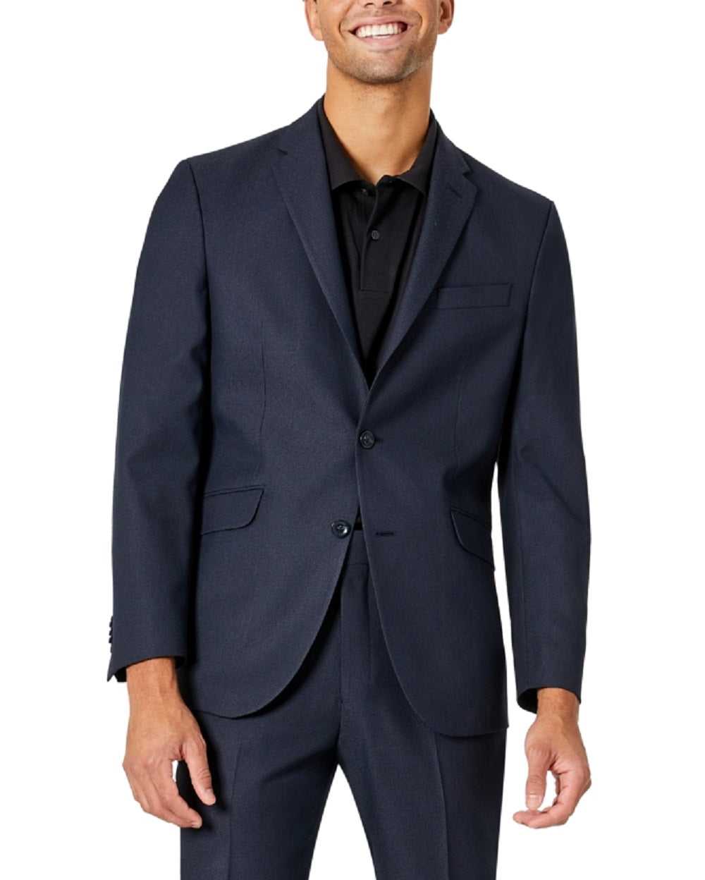 Kenneth Cole Reaction Men's Slim Fit Ready Flex Stretch Suit Blue Size 36