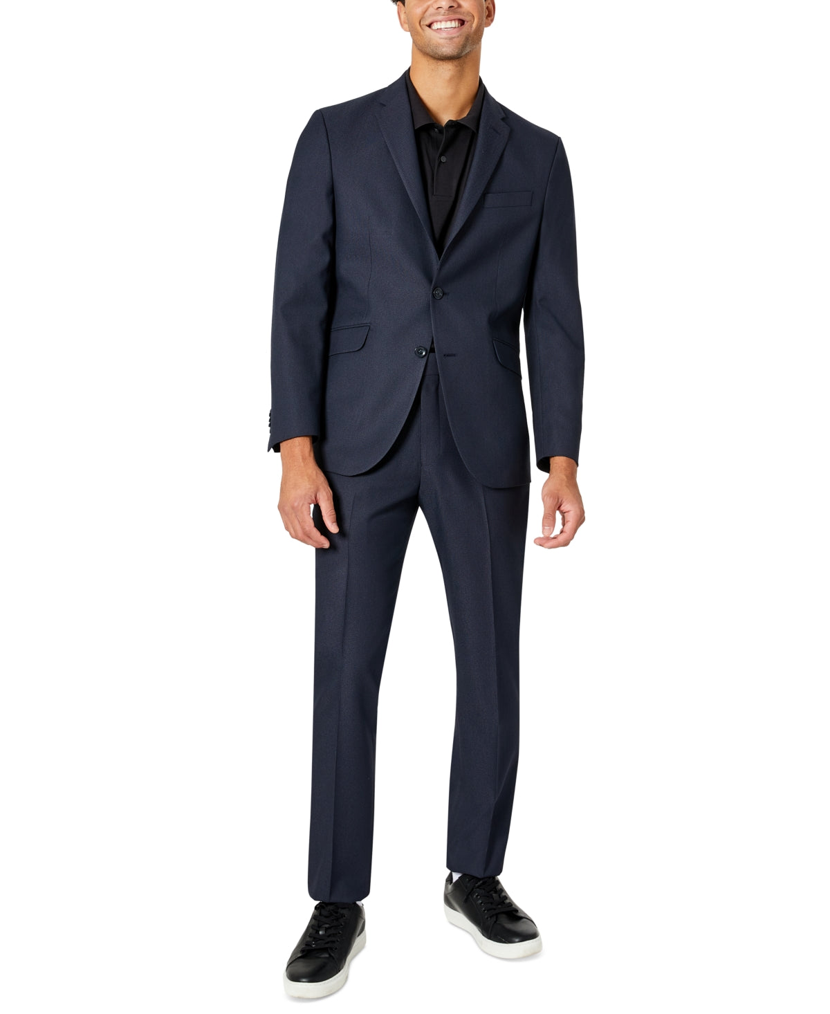 Kenneth Cole Reaction Men's Slim Fit Ready Flex Stretch Suit Blue Size 40