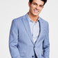 Bar III Men's Slim Fit Wool Sharkskin Suit Jacket Blue Size 38