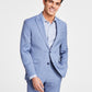 Bar III Men's Slim Fit Wool Sharkskin Suit Jacket Blue Size 38