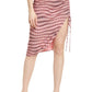 Geo Print Side Ruched Skirt
