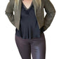Vintage Havana - Faux Leather Cropped Blazer