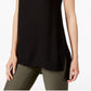 Eileen Fisher Women's Silk Crepe Bateau Neck Shell Black Size X-Small