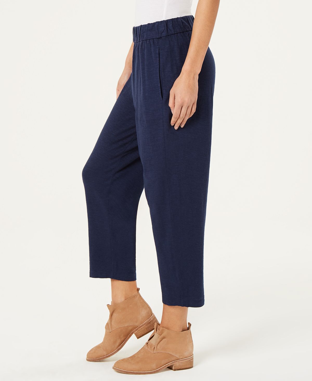 Eileen Fisher Women's Slouchy Cropped Pants Blue Size Large