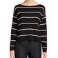 Eileen Fisher Women's Lightweight Cozy Tencel Stretch Bateau Neck Box Top Black Size Large
