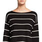Eileen Fisher Women's Lightweight Cozy Tencel Stretch Bateau Neck Box Top Black Size Large