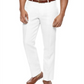 Tasso Elba Men's Flat Front Straight Casual Pants White Size 36X30