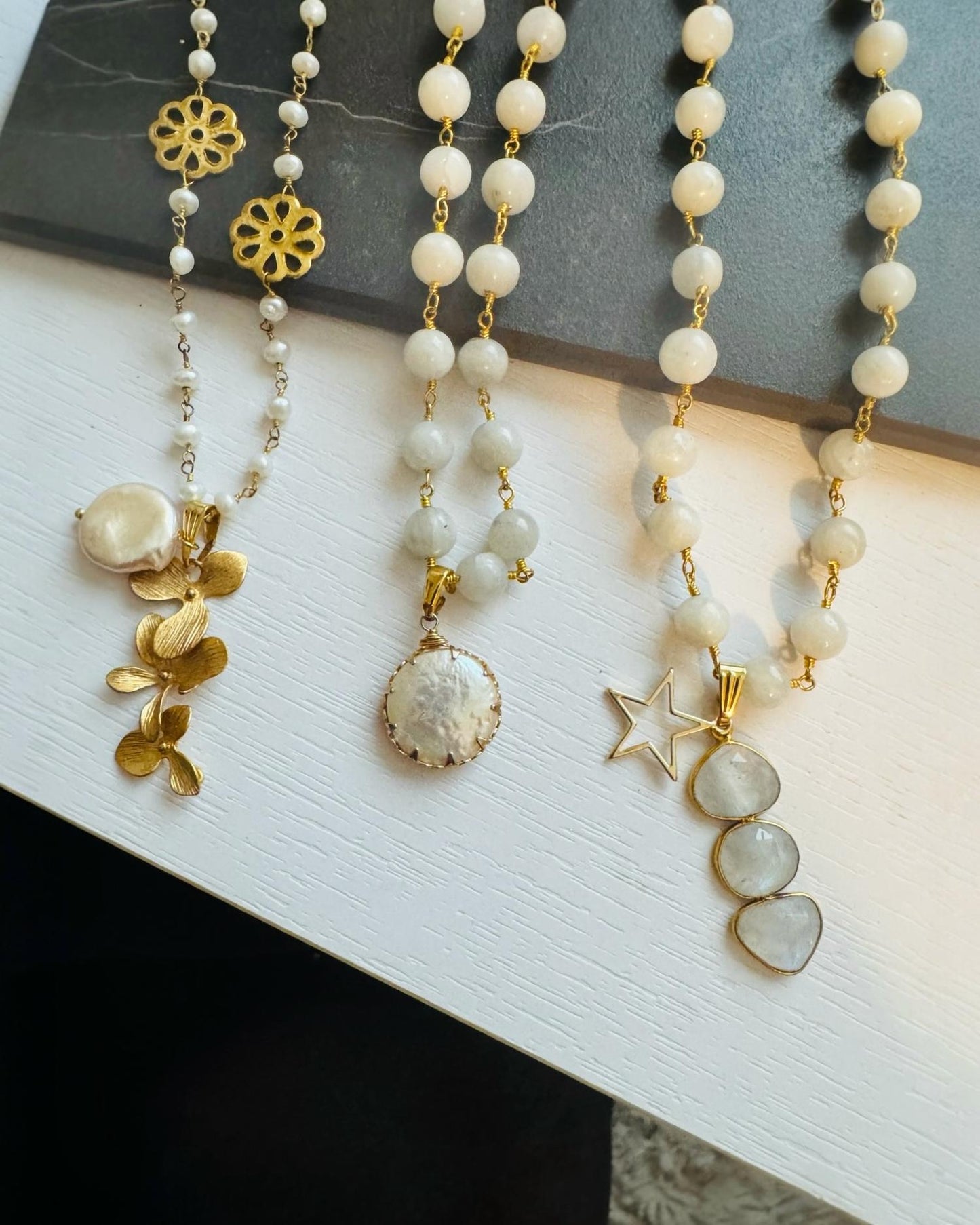 Avenue Chic - Moonstone Star Necklace