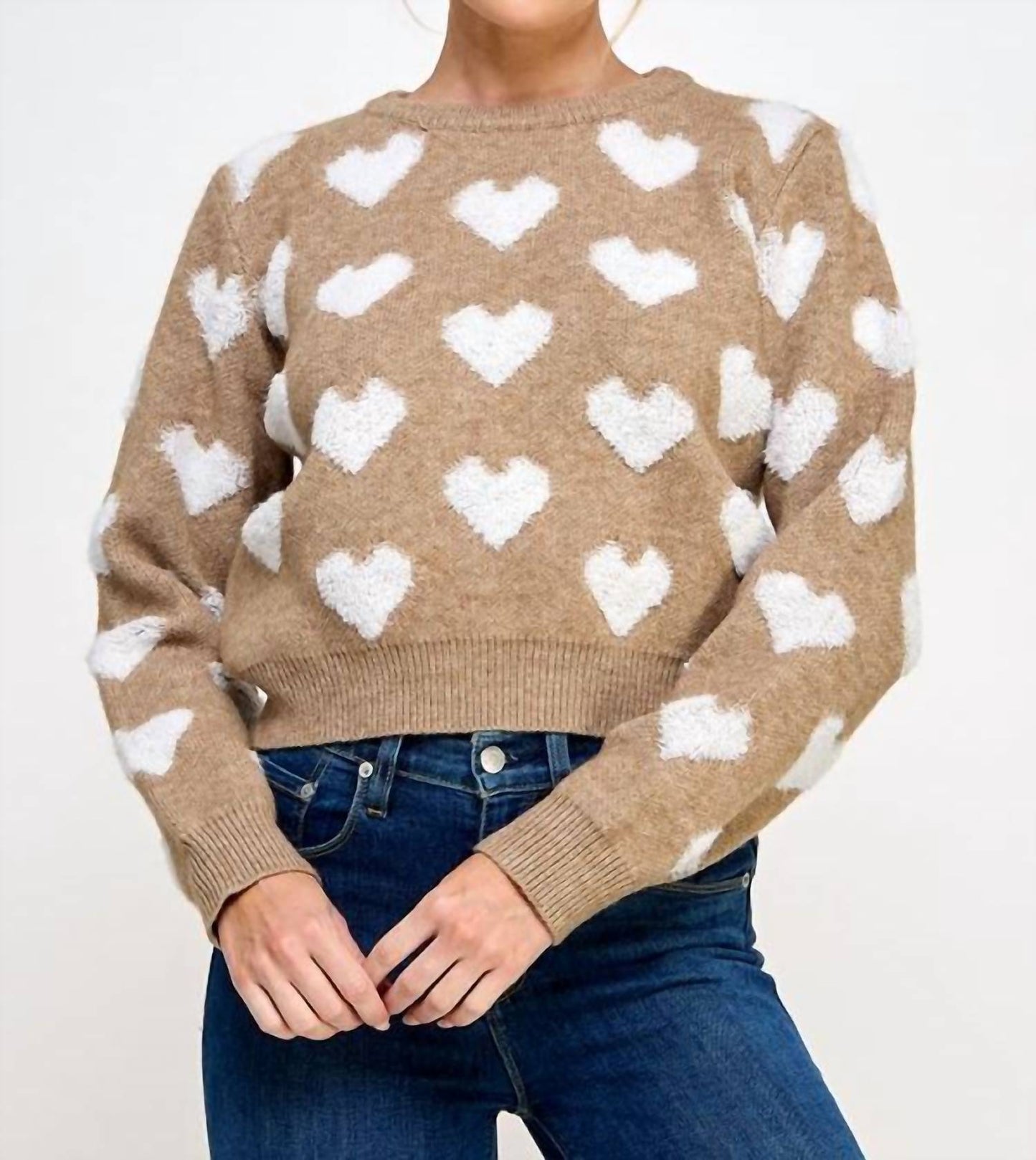 Allie Rose - Sweetheart Texture Pullover Sweater