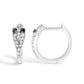 10K White Gold 1/5 Cttw Diamond Snake Eyes Huggy Hoop Earrings