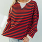 Veveret - Striped Knit Top