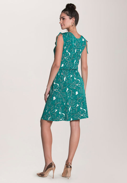 Leota Women's Tara A Line In Rainforest Dress Green Size Petite Small