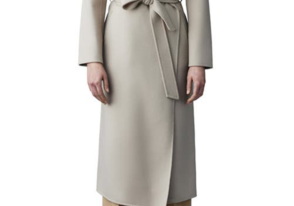 Mackage Women's Cream Wool Wrap Coat Size X-Small