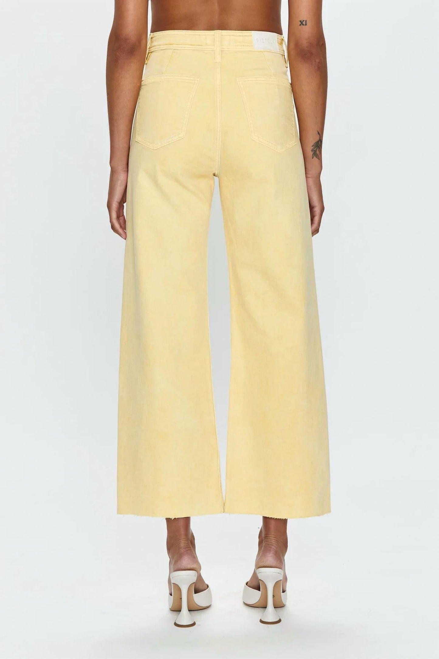 Pistola - Penny Ankle Pintuck Vintage High Rise Wide Leg