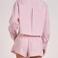 Elan - Button Down Crop Top