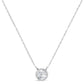 AGS Certified 10K White Gold 1/3 Cttw Bezel Set Round Diamond Solitaire 16-18" Adjustable Pendant Necklace (I-J Color, SI1-SI2 Clarity)