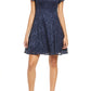Morgan & Company Juniors' Cold-Shoulder Lace Fit & Flare Dress