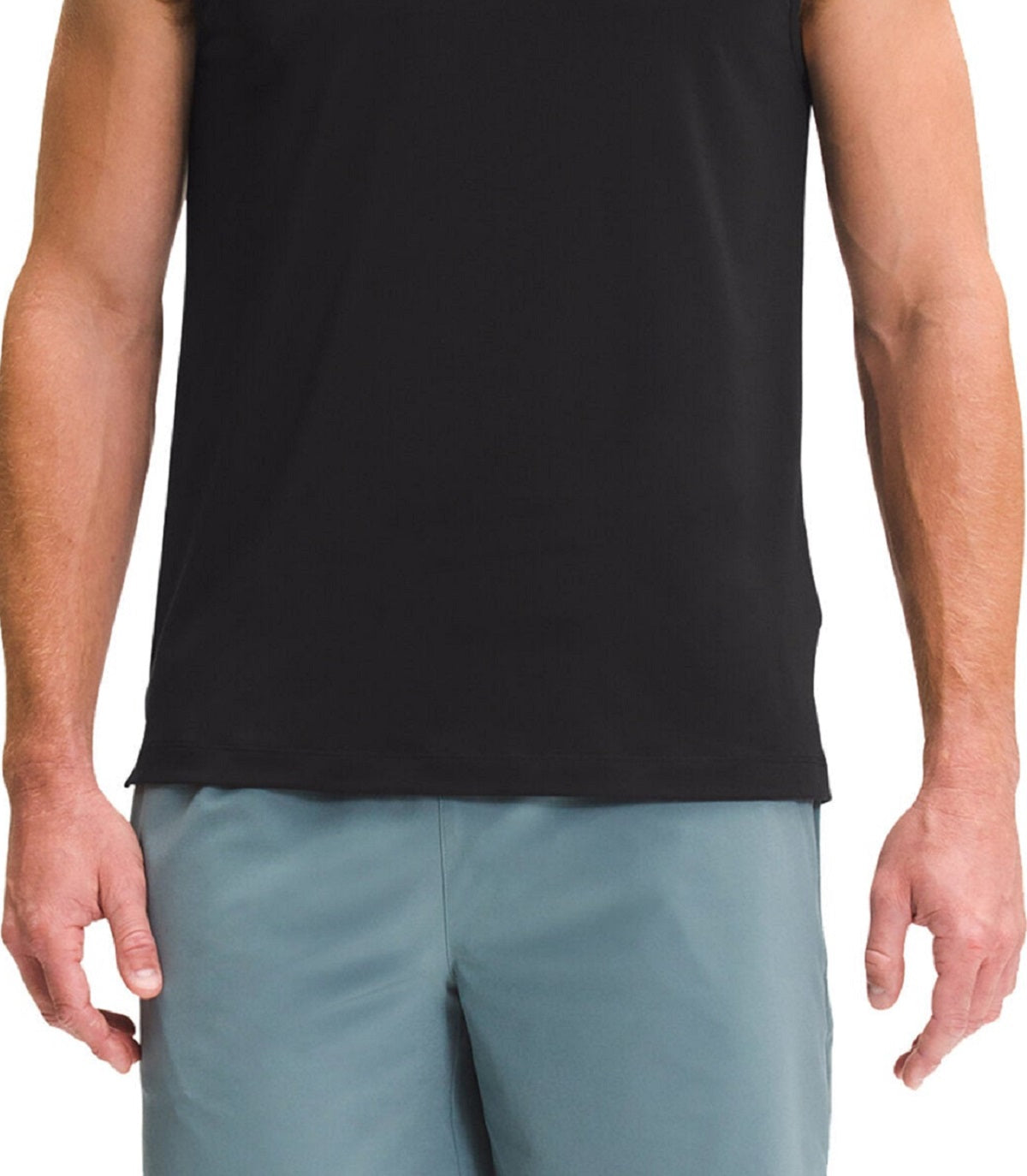 द नॉर्थ फेस पुरुषों की परफॉरमेंस वांडर स्लीवलेस शर्ट काली XX-लार्ज साइज़