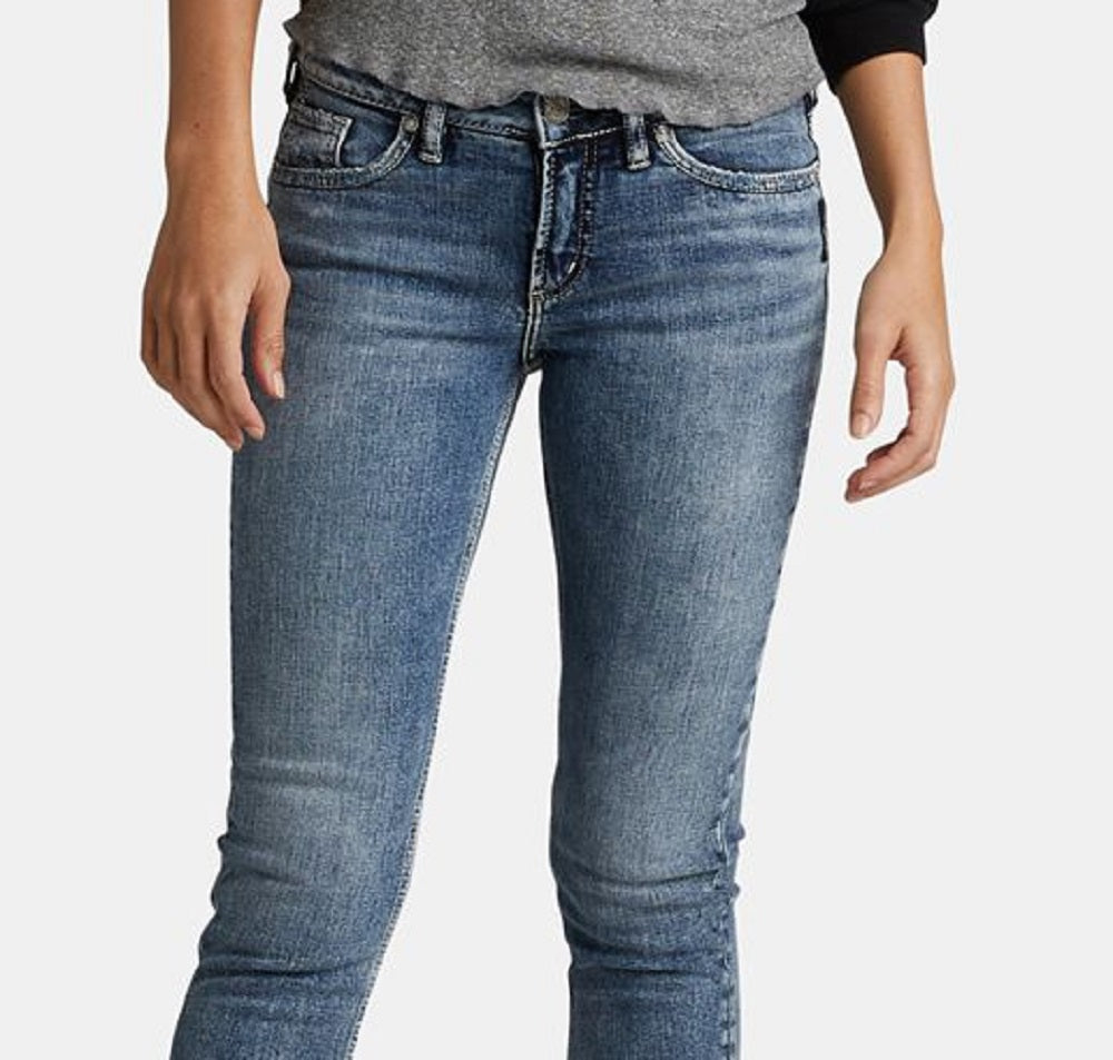 Silver Jeans Co. Women's Crop Skinny Jeans Blue Size 32X25