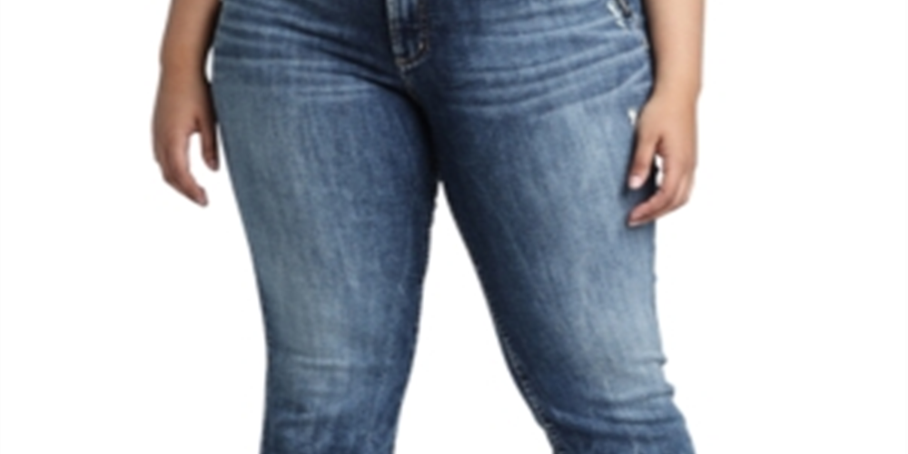 Silver Jeans Co. Women's Trendy Plus Suki Curvy Fit Slim Jeans Blue Size 22