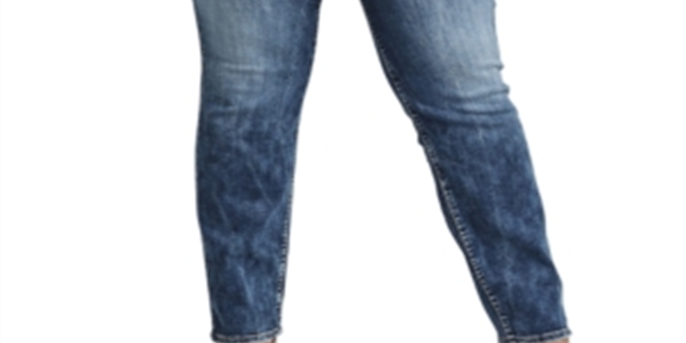Silver Jeans Co. Women's Trendy Plus Suki Curvy Fit Slim Jeans Blue Size 22